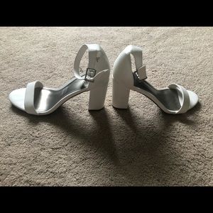 White Chunky Heels